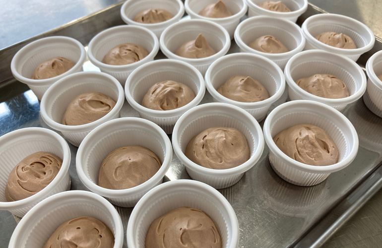 チョコレート味のホイップクリーム