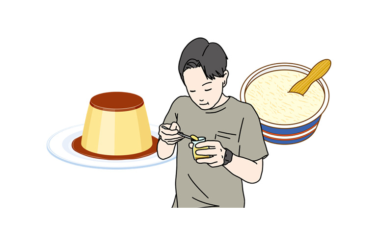 「小さなリッチ感」を感じるスイーツを味わう男性