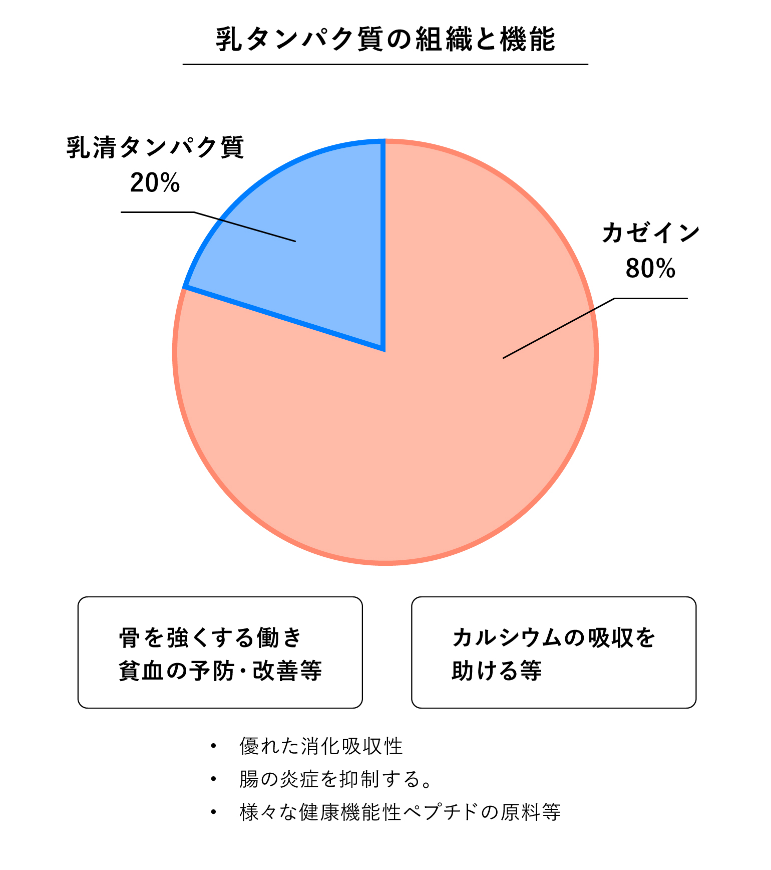 タンパク質の種類を表したグラフ